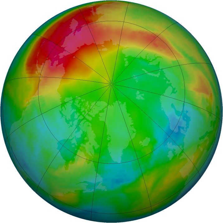 Arctic ozone map for 26 January 2000